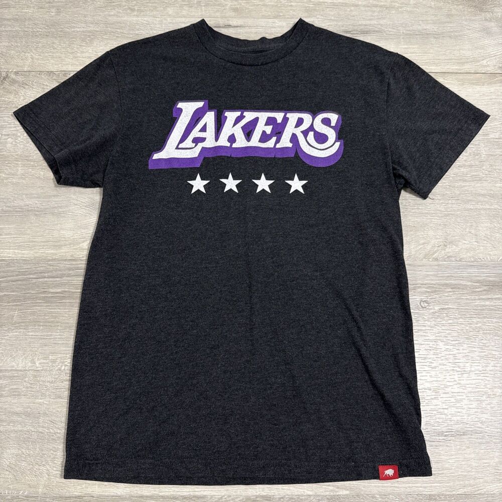 Los Angeles Lakers Shirt Sportiqe Men’s Medium Black Purple Logo